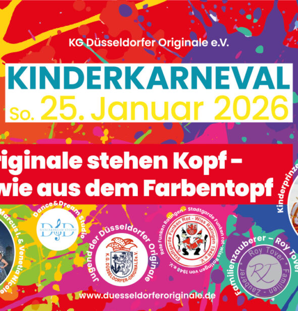 Kinderkarneval – Die Originale stehen Kopf – bunt wie aus dem Blumentopf